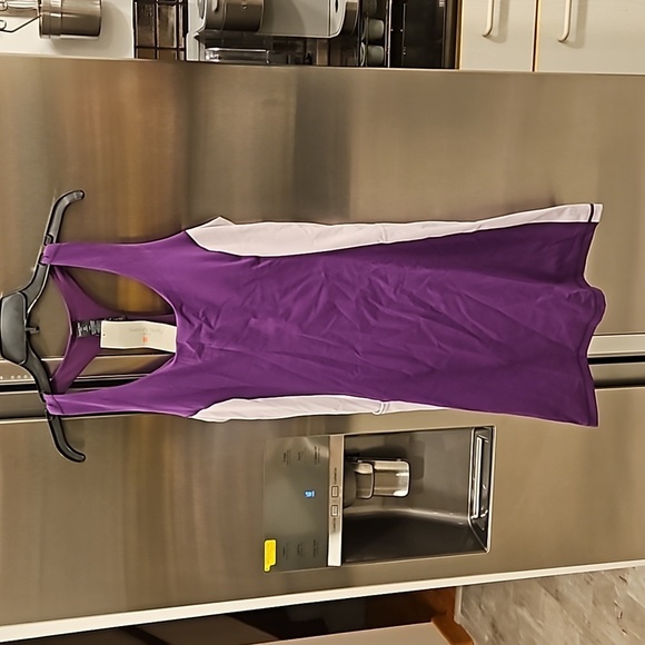 SWEATY BETTY Power Workout Colorblock Performance Dress ~ Deep Purple Large NWT - Picture 10 of 16